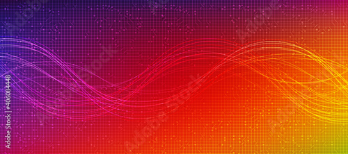 Light Colorful Digital Sound Wave Background,technology and earthquake wave diagram concept,design for music studio and science,Vector Illustration.