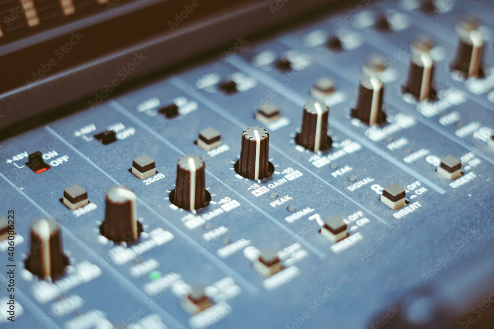 volume control on the mixer volume control on the mixer