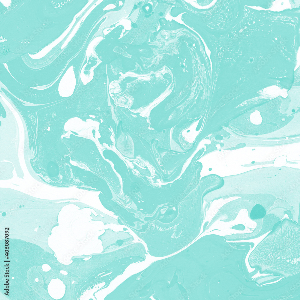 Aqua marble ink texture on watercolor paper background. Marble stone image. Bath bomb effect. Psychedelic biomorphic art. Aqua marble ink texture on watercolor paper background. Marble stone image. Bath bomb effect. Psychedelic biomorphic art.