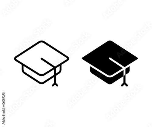 university graduation toga gown hat icon