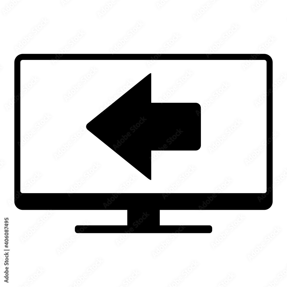 Pfeil nach links und Monitor Pfeil nach links und Monitor