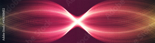Panorama Waving Technology Background,Hi-tech Digital and electronic wave Concept design,Free Space For text in put,Vector illustration.