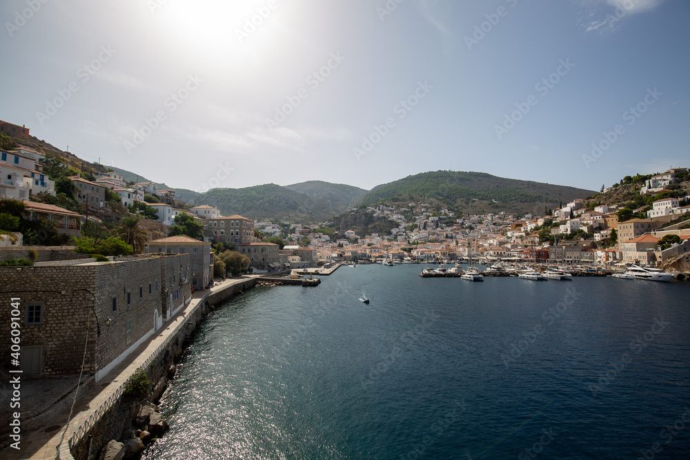 view of the coast of the hydra island