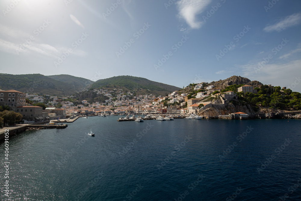 view of the coast of the hydra island