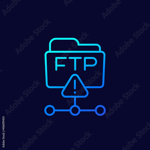 ftp warning or error linear icon