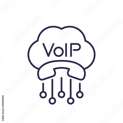 Voip telephony, call line icon
