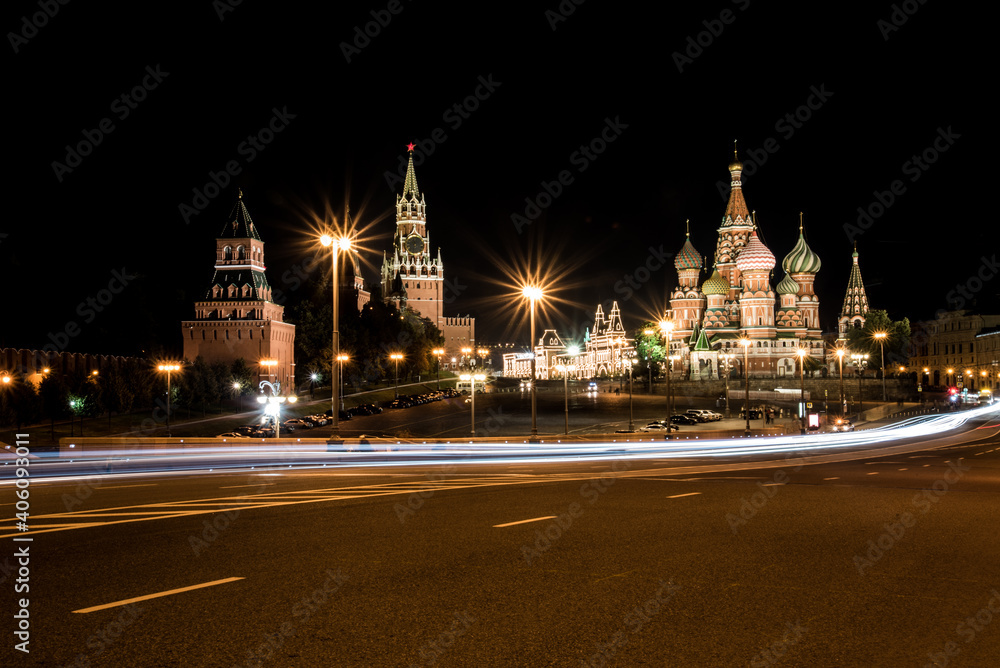 photos of Moscow at night
