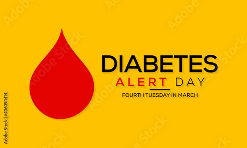 Vector illustration on the theme of Diabetes Alert Day, is a one-day wake-up call that focuses on the seriousness of diabetes and the importance of understanding your risk. observed each year in March