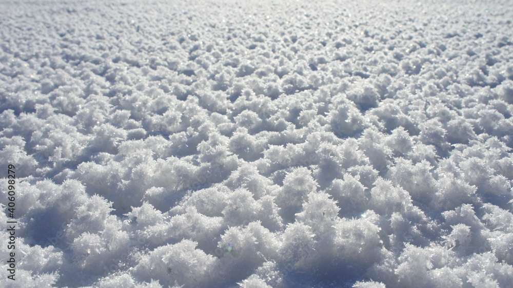 Winter landscape, snowy field white background Winter landscape, snowy field white background