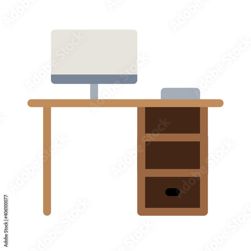 setup desktop icon logo with flat illustration style vector. great for use web, mobile app, pattern, design etc.