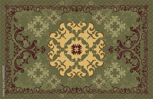 decorative luxury carpet vector pattern 