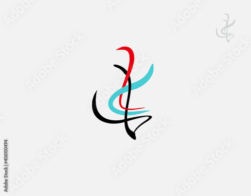 Letter LCB logotype on white background in vector illustration