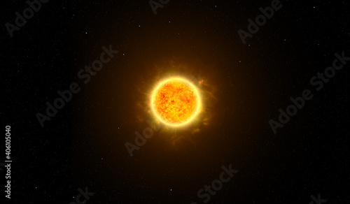Fototapeta Naklejka Na Ścianę i Meble -  Sun in a space