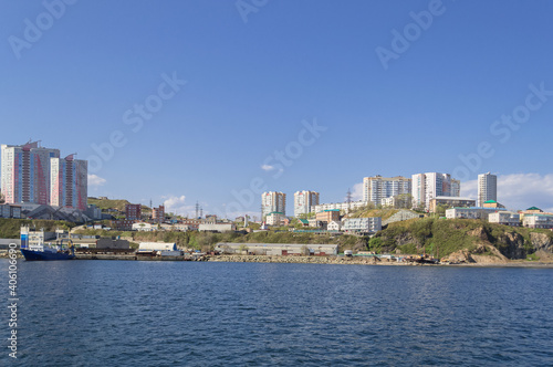 cityscape of Vladivostok at Egershield peninsula