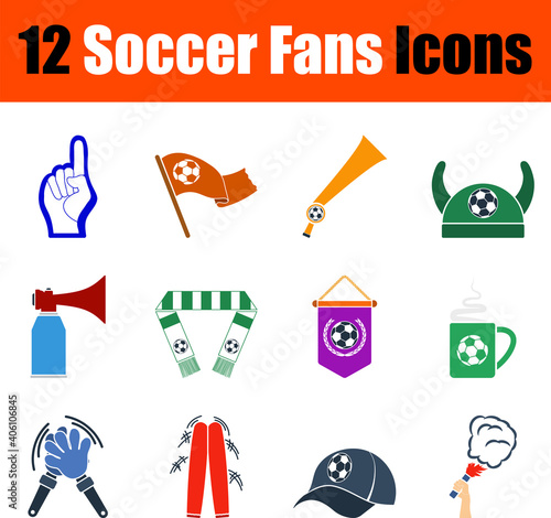 Soccer Fans Icon Set