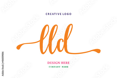 LLD lettering logo is simple, easy to understand and authoritative photo