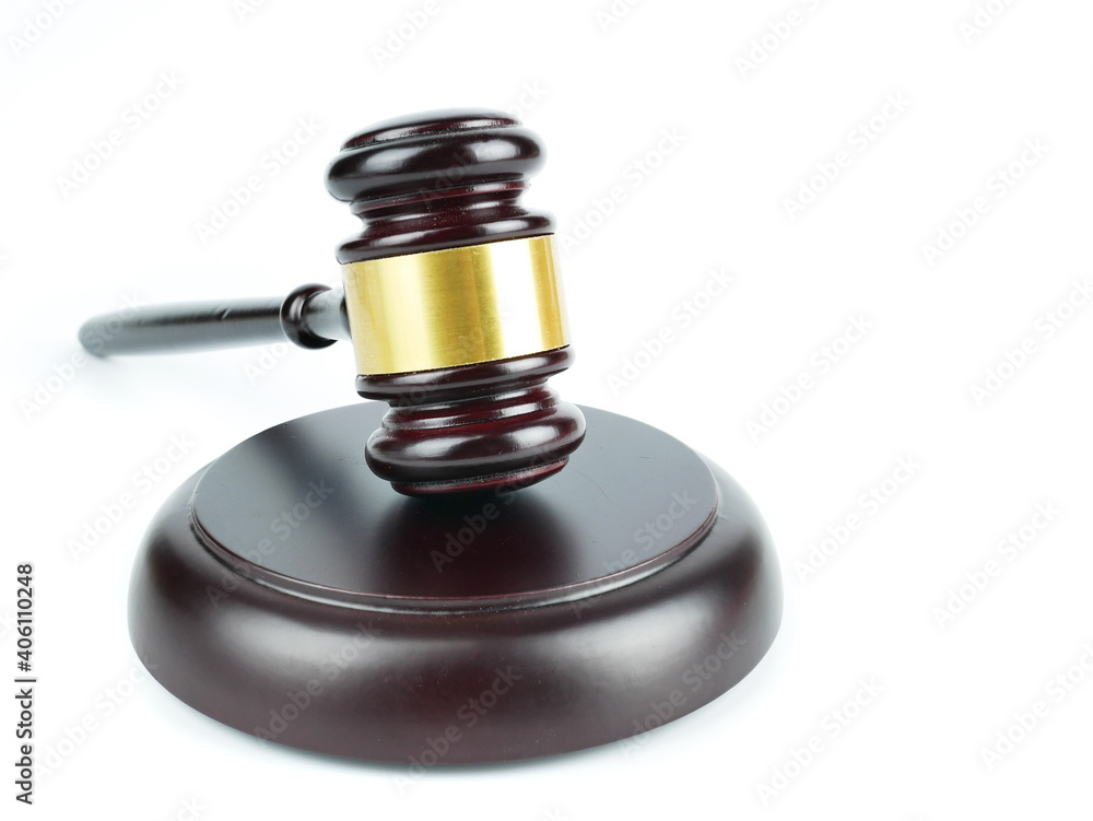 Wooden gavel and Hammer the Judge, isolated on white background, concept justice and law concept Wooden gavel and Hammer the Judge, isolated on white background, concept justice and law concept