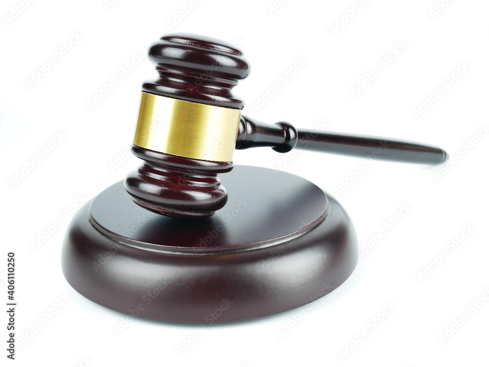 Wooden gavel and Hammer the Judge, isolated on white background, concept justice and law concept Wooden gavel and Hammer the Judge, isolated on white background, concept justice and law concept