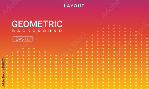 Colorful gradient geometric background with halftone pattern. Perfect for copybook brochures, school books, Notebook paper, book, magazine template.
