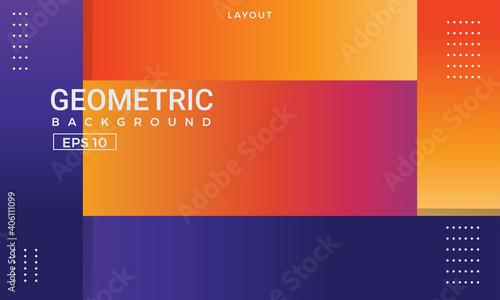 Colorful gradient geometric background. Perfect for copybook brochures, school books, Notebook paper, book, magazine template.