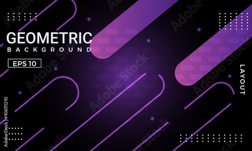 Minimalist purple gradient geometric background. Perfect for copybook brochures, school books, Notebook paper, book, magazine template.