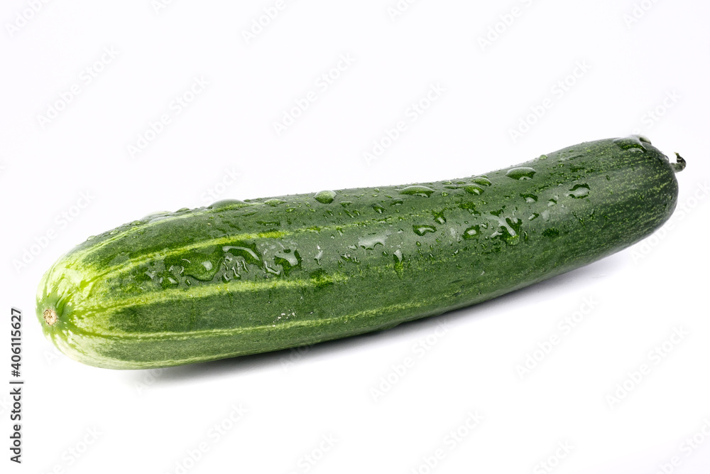 Fresh cucumber, chopped cucumber, salad ingredient,isolated on white background. Fresh cucumber, chopped cucumber, salad ingredient,isolated on white background.