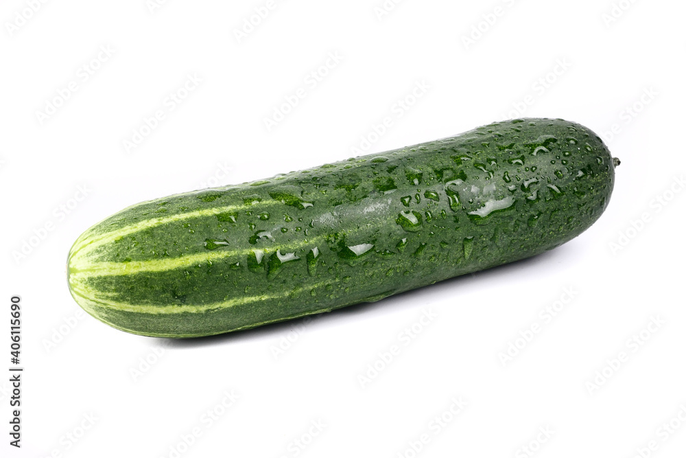 Fresh cucumber, chopped cucumber, salad ingredient,isolated on white background. Fresh cucumber, chopped cucumber, salad ingredient,isolated on white background.