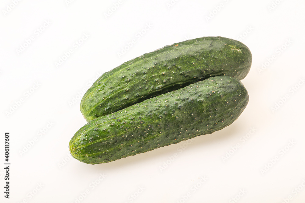 Ripe organic natural green cucumber Ripe organic natural green cucumber