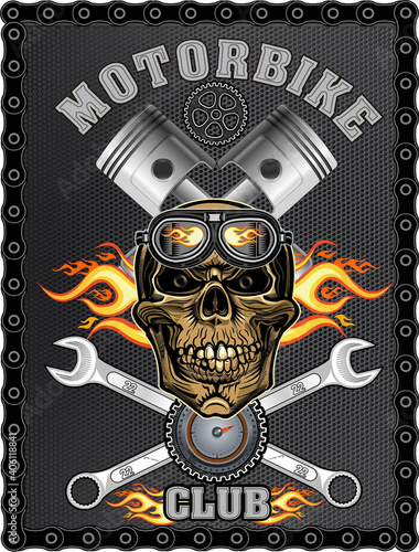 vintage motorcycle label