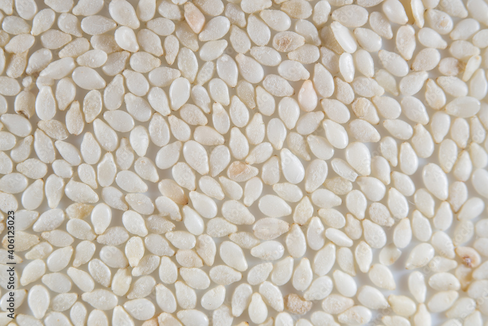 Macro.Background of sesame seeds.The view from the top. Macro.Background of sesame seeds.The view from the top.