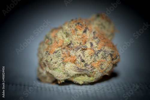 Close up detail of high grade Canadian marijuana bud