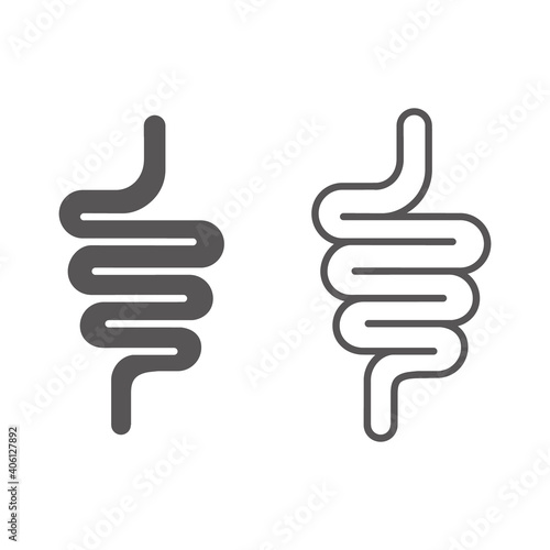 Intestinal tract icon isolated on white background