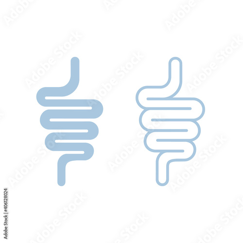 Intestinal tract icon isolated on white background