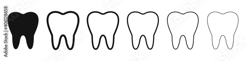 tooth icon, tooth icon vector isolated on white background. tooth icon image, tooth icon illustration