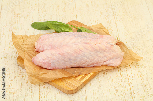 Raw turkey wings for cooking