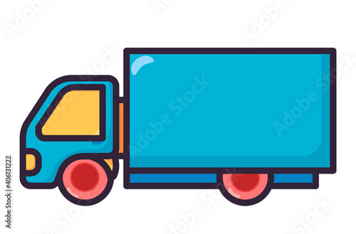 Transportation illustration cartoon colorfull