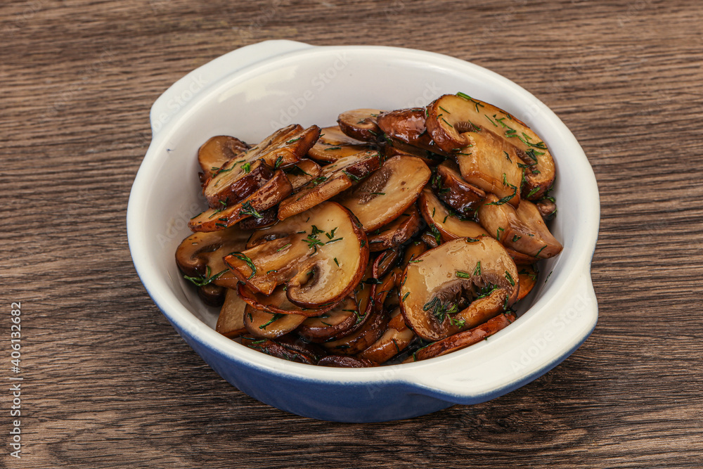 Roasted champignon with herbs and spices Roasted champignon with herbs and spices