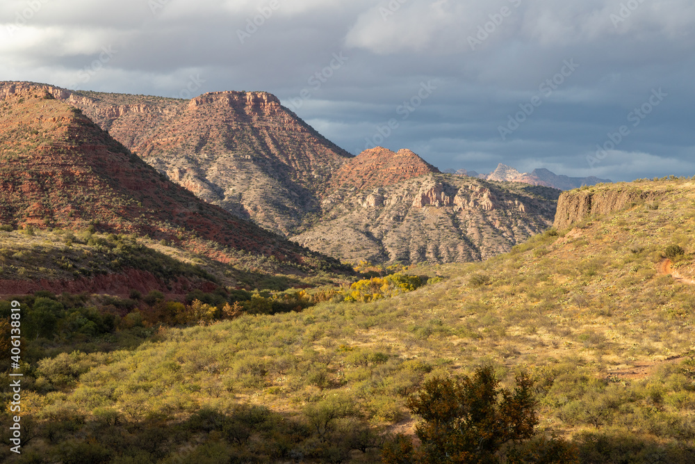 Scenic Autumn Landscape in the Verde River Canyon Arizona