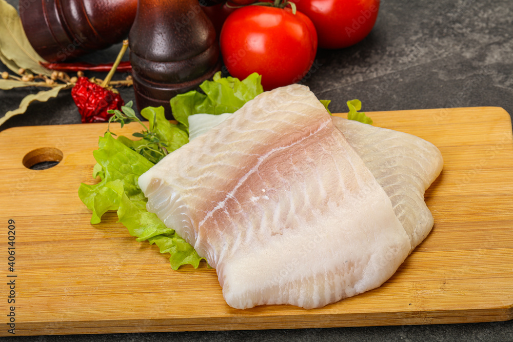 Raw pangasius fillet for cooking Raw pangasius fillet for cooking