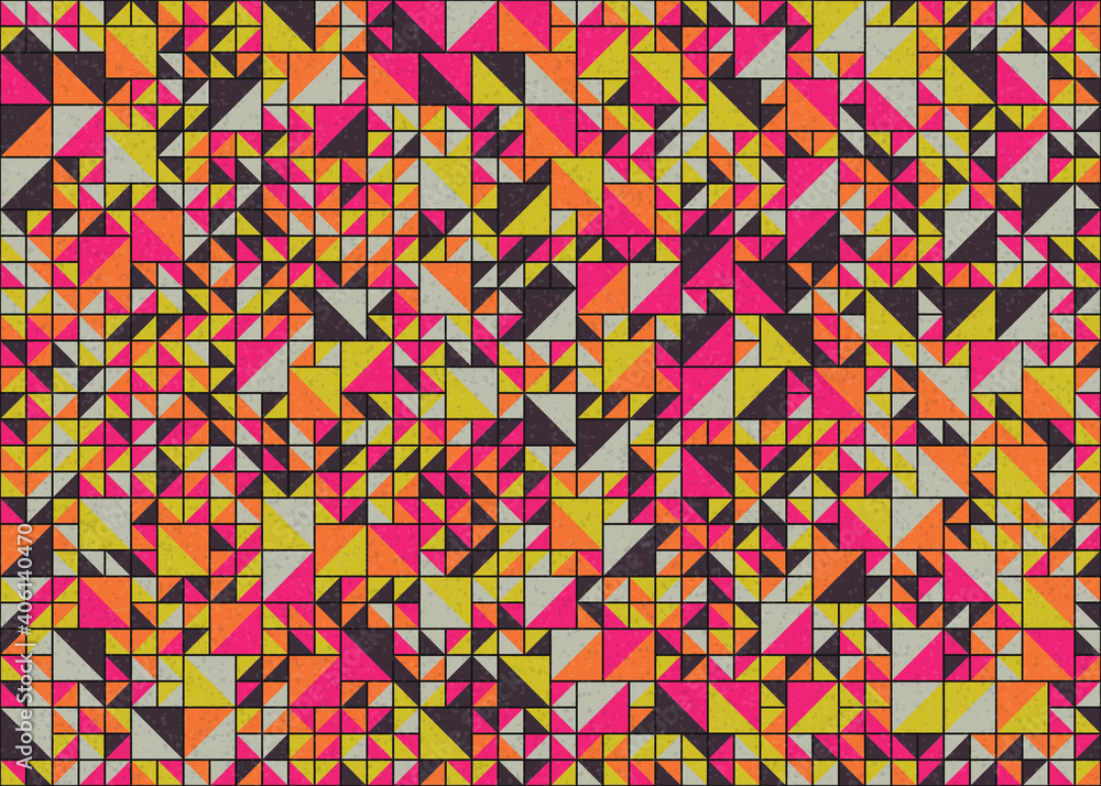Fototapeta premium Abstract Geometric Pattern generative computational art illustration