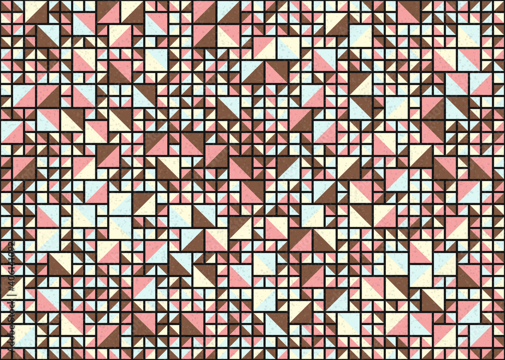 Fototapeta premium Abstract Geometric Pattern generative computational art illustration