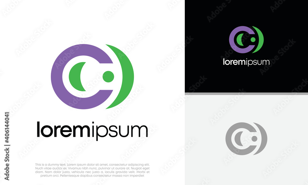 Initials C and CO logo design. Initial Letter Logo. Initials C and CO logo design. Initial Letter Logo.