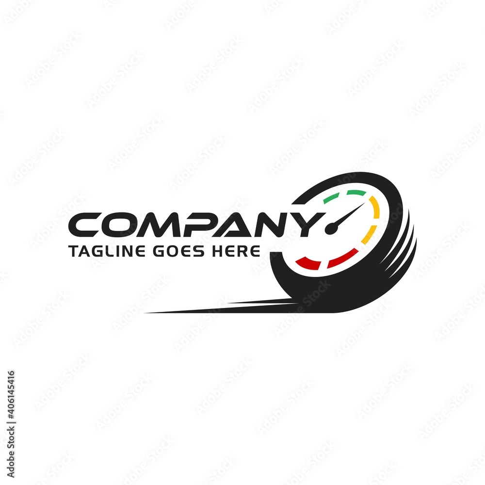 Fast tire logo design Stock Vector Adobe Stock