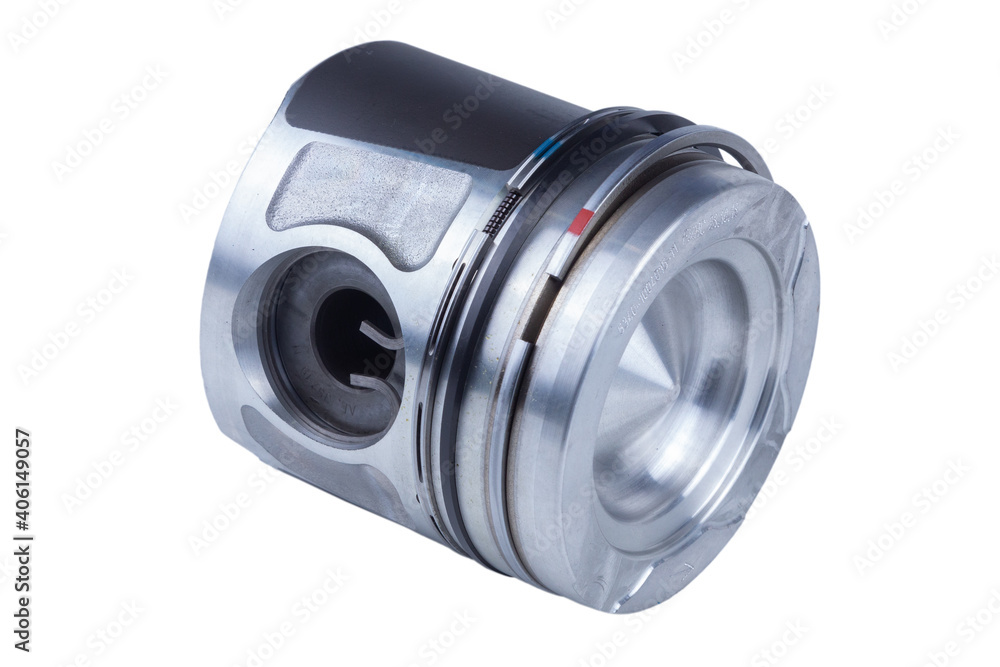 truck engine piston isolated on white background truck engine piston isolated on white background