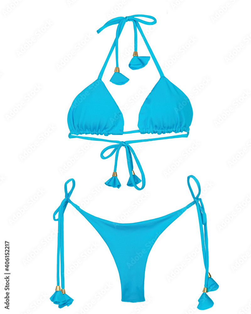 blue bikini Ghost mannequin clothing isolated on white background - hollow man clothing blue bikini Ghost mannequin clothing isolated on white background - hollow man clothing