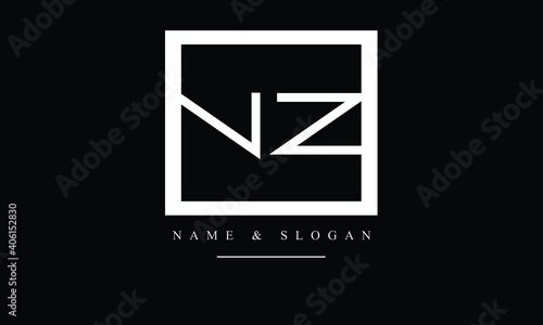 NZ, ZN, N, Z abstract letters logo monogram