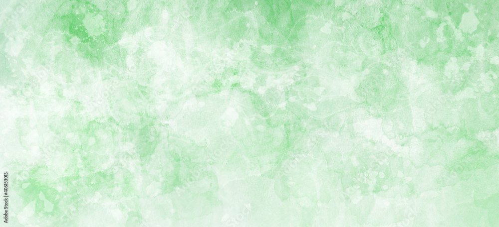 abstract light green watercolor paint stroke background