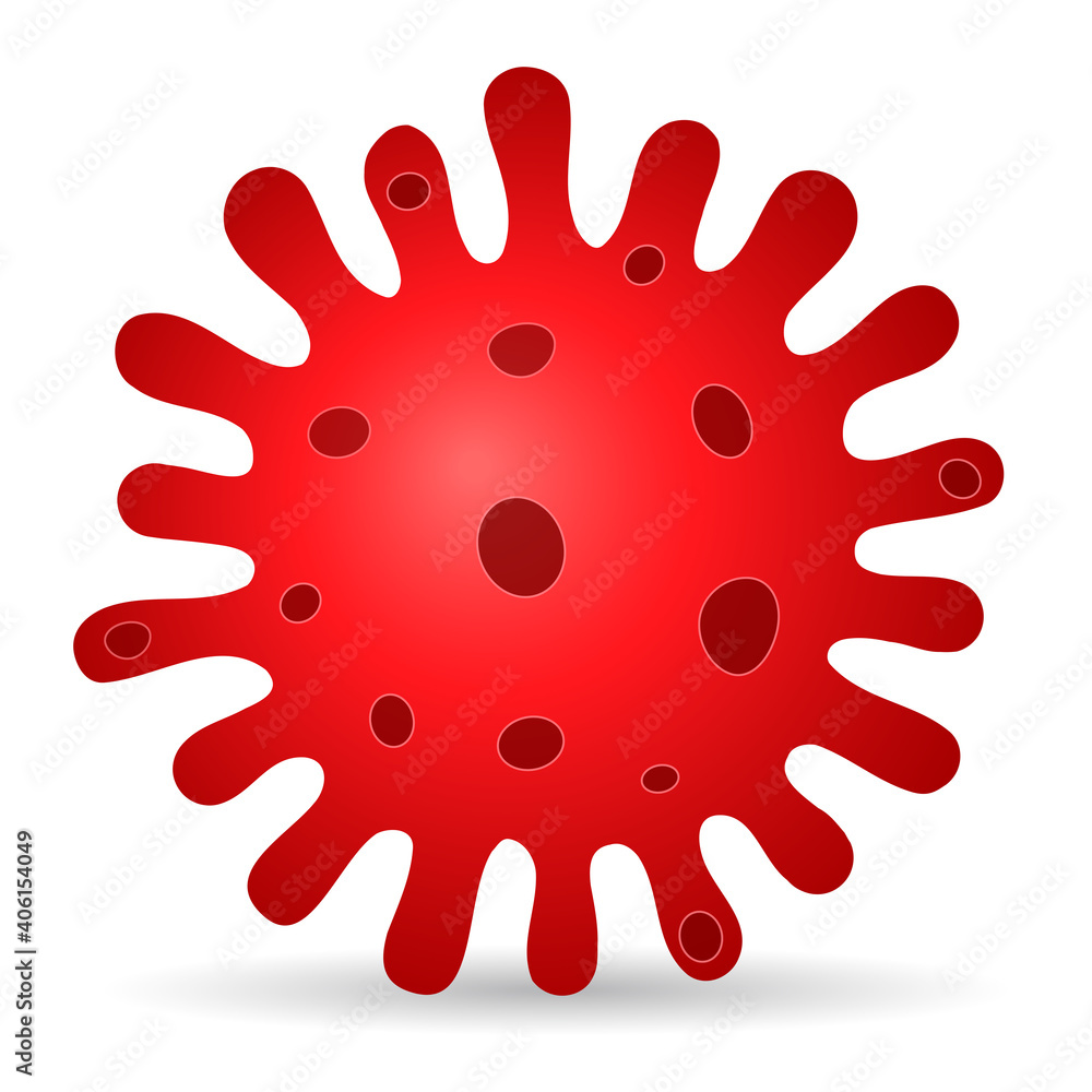 Obraz premium Microbe vector cartoon