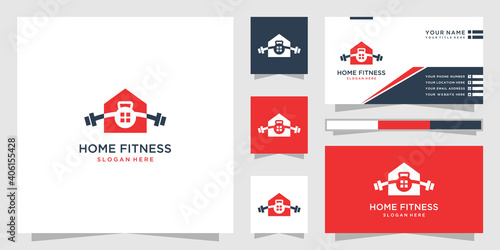 Home fitness logo and business card inspiration