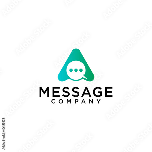 Messaging, Mobile Apps, Marketing. application developer, loyalty program provider, payment system. concept of letter a and message. logo vektor